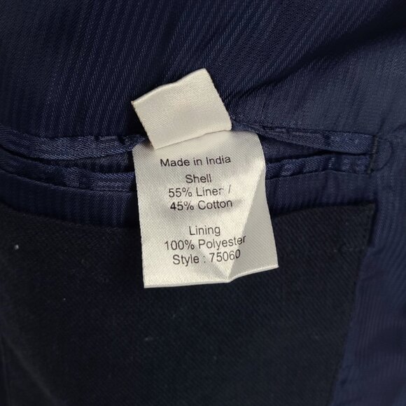 TravelSmith Men's Navy Blue 2 Button Sports Coat Blazer 48R - Picture 14 of 14